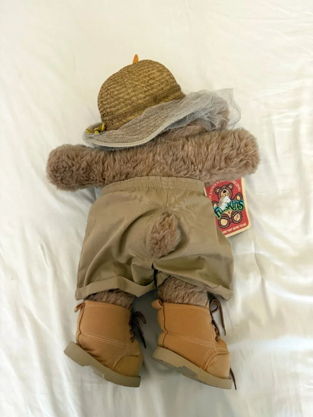 Vintage Furskins Bear Boone Beekeeper Xavier Roberts Plush 22